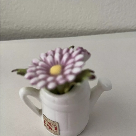 Napcoware Vintage Bone China Watering Can With Flowers - Picture 4 of 4
